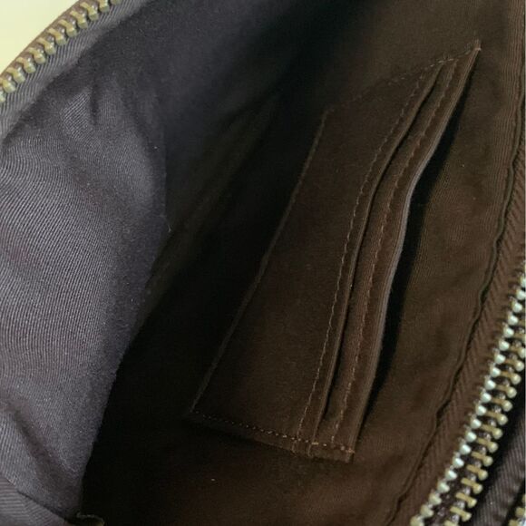 COACH LEGACY Jacquard/Leather Oxblood Burgundy Pouch Crossbody - Picture 8 of 12